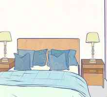 Hoe om `n klein slaapkamer te versier wat `n groot bed het