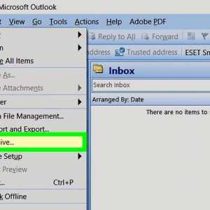 Hoe om items te argiveer in Outlook 2007
