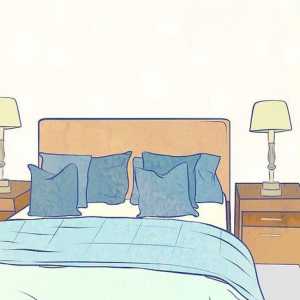 Hoe om `n klein slaapkamer te versier wat `n groot bed het