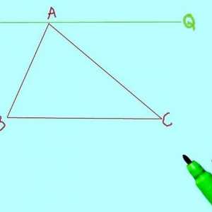 Hoe om die eienskap van die som van die hoeke van `n driehoek te demonstreer