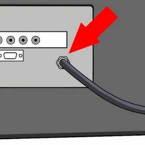 Hoe om `n koaksiale kabel van `n oudiovisuele toerusting af te skroef