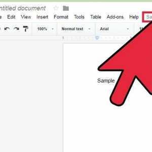 Hoe om `n dokument in Google Dokumente te stoor